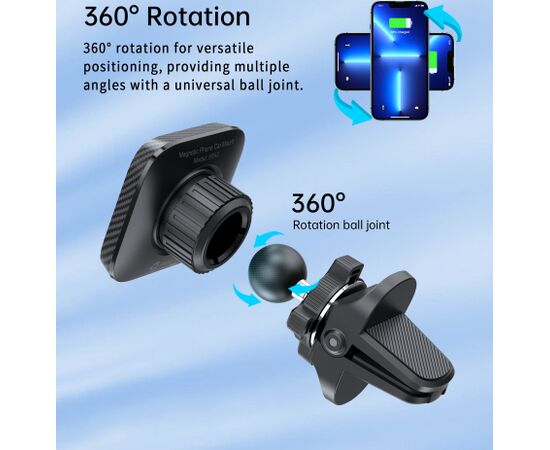 Car phone holder Choetech H042 black Telefonu Turētāji Auto Velo Moto