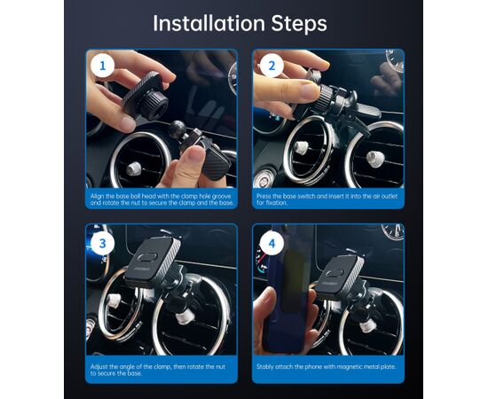Car phone holder Choetech H042 black Telefonu Turētāji Auto Velo Moto