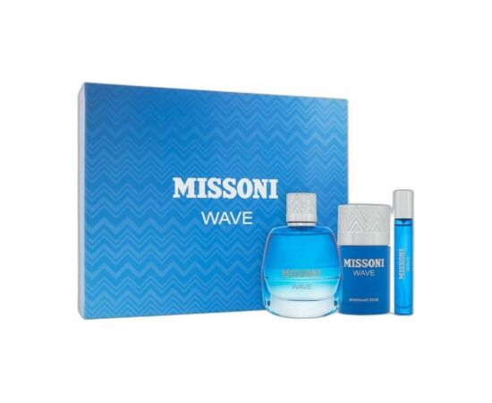 Set Missoni: Wave, Eau De Toilette, 100 ml + Wave, Eau De Toilette 10 ml + Wave, Protecting, Deodorant Stick, For Men, 75 ml Новинки Компьютерная техника