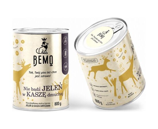 O’Canis Bemo Nie bądź JELEŃ, w KASZĘ dmuchaj mokra karma dla psa 800g Uzkodas sunim