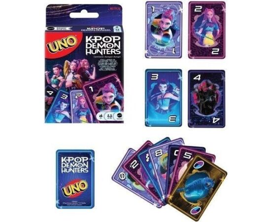 Mattel UNO KPop Demon Hunters Gra karciana (0194735428175) Galda spēles