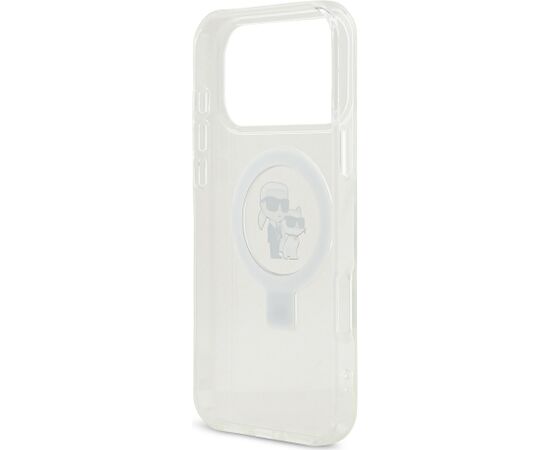 Karl Lagerfeld Ringstand Karl and Choupette MagSafe Case Aizsargapvalks priekš Apple iPhone 17 Pro Max Neoriģinālie Maciņi