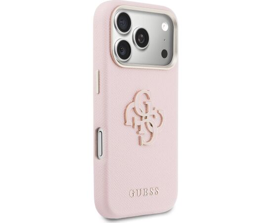 Guess PU Resin Logo Case Aizsargapvalks priekš Apple iPhone 17 Pro Max Neoriģinālie Maciņi
