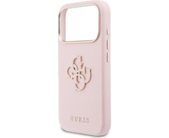 Guess PU Resin Logo Case Aizsargapvalks priekš Apple iPhone 17 Pro Max Neoriģinālie Maciņi