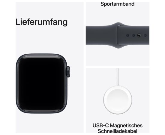 Apple Watch SE 3 Aluminum Cellular 40mm Midnight Sport Band S/M Smart-Watch Pulksteņi