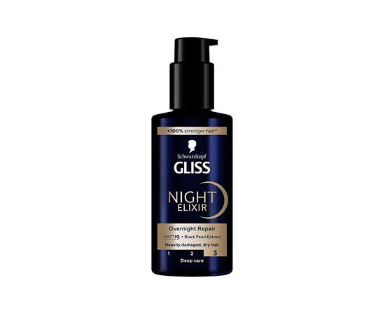 Schwarzkopf Gliss Kur Night Elixir Overnight Repair - Noční elixír 100ml Духи и косметика