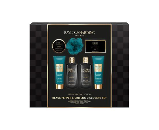 Baylis & Harding Men Gift Collection ( Black Pepper & Ginseng ) - Dárková sada péče o tělo ( 7 ks ) Духи и косметика