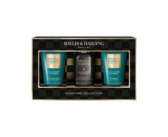Baylis & Harding Men Shower Mini Set ( Black Pepper & Ginseng ) - Dárková mini sada péče o tělo ( 3 ks ) Духи и косметика