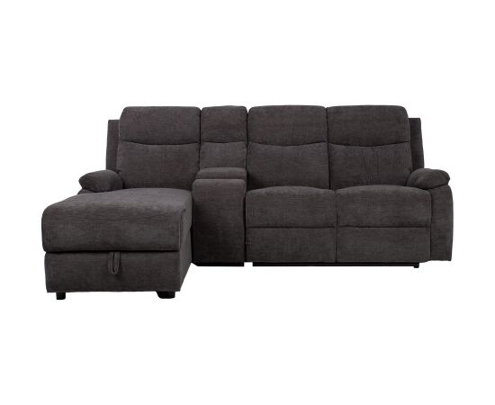 Corner sofa PROVENCE LC, electric/manual recliner, dark grey Новинки Для дома и сада 