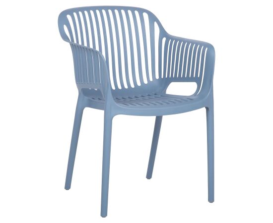 Chair POPPY blue plastic Dārza galdi