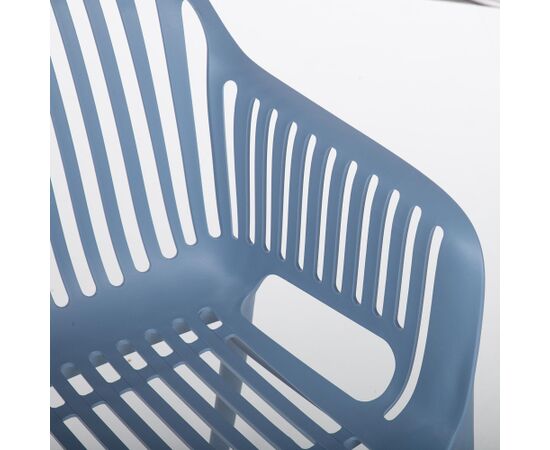 Chair POPPY blue plastic Dārza galdi