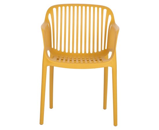 Chair POPPY yellow plastic Dārza galdi