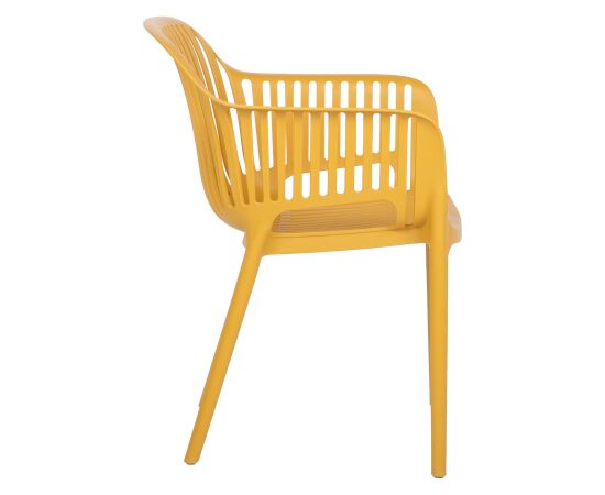 Chair POPPY yellow plastic Dārza galdi