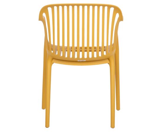 Chair POPPY yellow plastic Dārza galdi