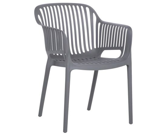 Chair POPPY grey plastic Dārza galdi