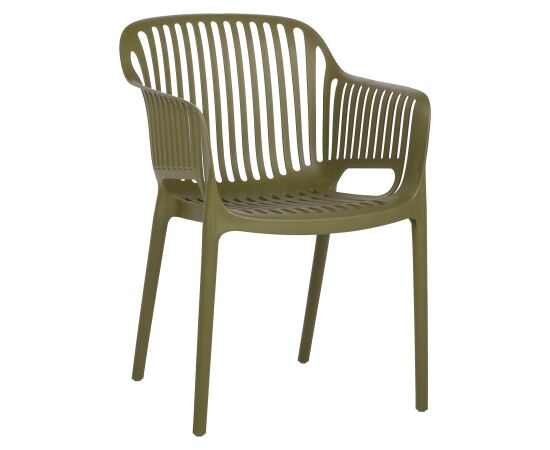 Chair POPPY green plastic Dārza galdi