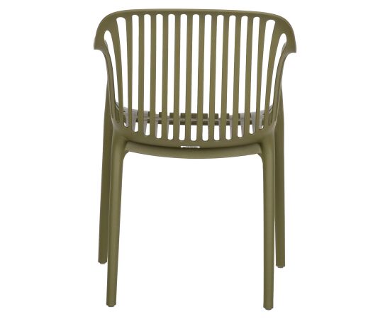 Chair POPPY green plastic Dārza galdi