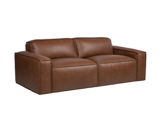 Sofa BURTON 3-seater, brown leather Новинки Для дома и сада 