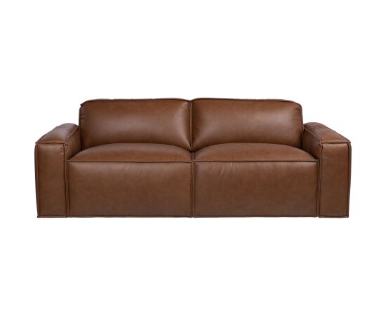Sofa BURTON 3-seater, brown leather Новинки Для дома и сада 