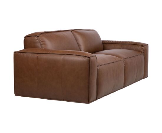 Sofa BURTON 3-seater, brown leather Новинки Для дома и сада 