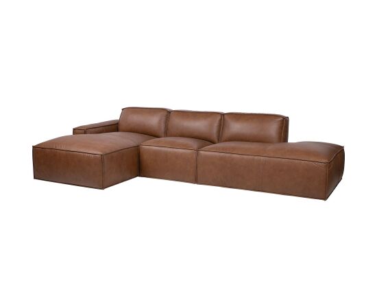 Corner sofa BURTON LC brown leather Новинки Для дома и сада 