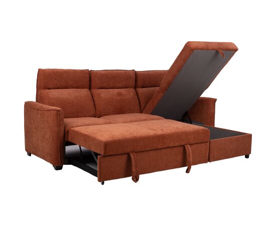 Corner sofa bed SCALA rusty brown Новинки Для дома и сада 