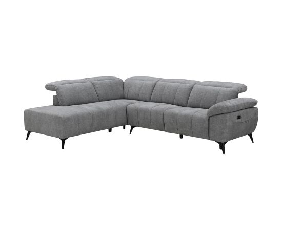 Corner sofa HAMID LC, electric recliner, grey Новинки Для дома и сада 
