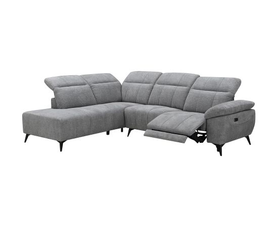 Corner sofa HAMID LC, electric recliner, grey Новинки Для дома и сада 