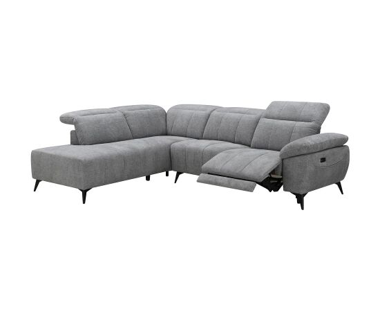 Corner sofa HAMID LC, electric recliner, grey Новинки Для дома и сада 