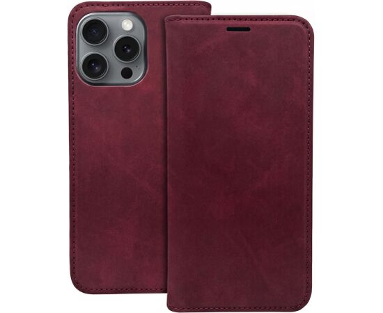 iLike   Smart Suede case for iPhone 17 Pro 6,3" / iPhone 18 Pro 6,3" maroon Neoriģinālie Maciņi