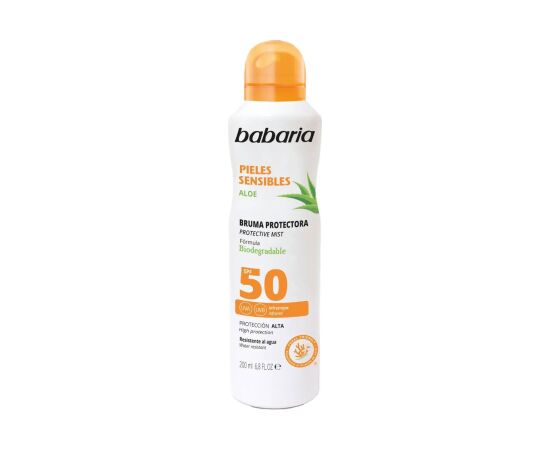 Babaria, Aloe, Sunscreen Mist, SPF 50, 200 ml Ķermeņa kosmētika