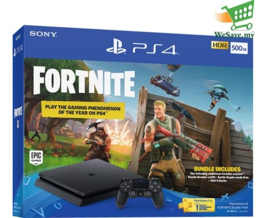 Sony PS4 Slim 500GB with Fortnite Royal Bomber Pack