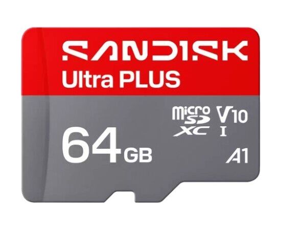 SanDisk Ultra PLUS 64 GB MicroSDXC UHS-I (SDSQUWC-064G-GN6MA) Новинки Компьютерная техника