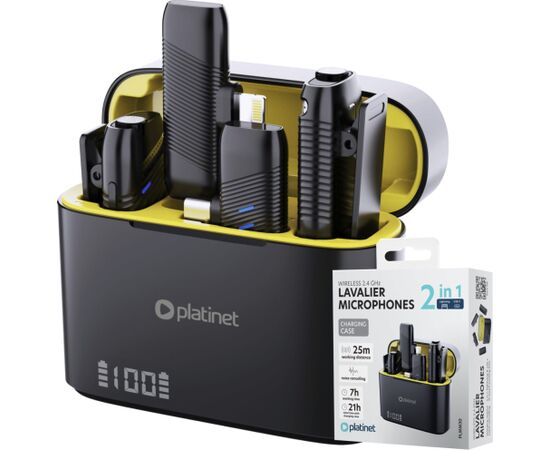 PLATINET WIRELESS LAVALIER MICROPHONE  DOUBLE SET [46294] Новинки Компьютерная техника