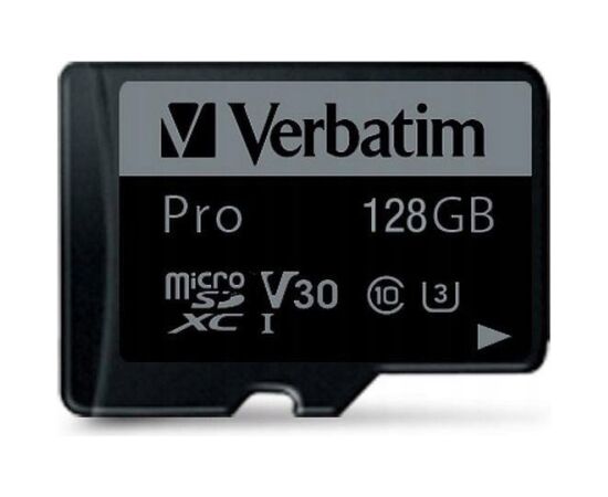Verbatim Pro MicroSDXC 128 GB Class 10 UHS-I/U3 A2 V30 (47044) Новинки Компьютерная техника