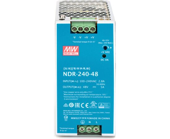 Digitus industrial power supply, 48V DC, 240 watts (silver/blue, for DIN rail mounting) Блоки питания