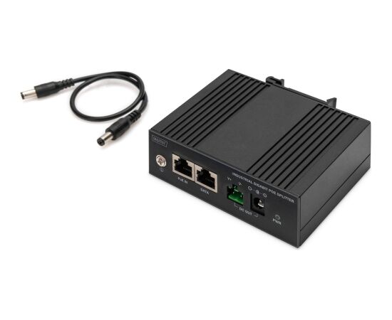 Digitus Gigabit Ethernet PoE Splitter, Industrial, 60 W Datoru barošanas bloki