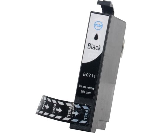 Ink cartridge Superbulk B-E711 (replacement Epson T0711; Supreme; 14 ml; black) Tintes printeru izejmateriāli