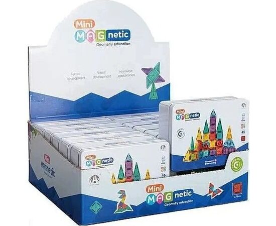 Hipo Klocki magnetyczne mini 45el/puszka H14412 57881 Конструкторы