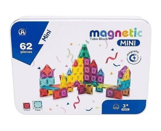 Hipo Klocki magnetyczne mini 62el/puszka H14413 57898 Конструкторы