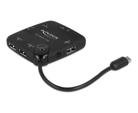 HUB USB Delock 1x SD 1x M2 1x microSD 1x SDHC  + 3x USB-A 2.0 (65529) Jaunumi - Datori