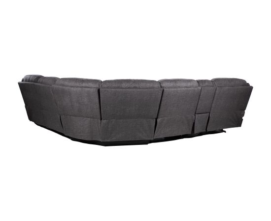 Corner sofa GISELLA U-shape, manual recliner, dark grey Новинки Для дома и сада 