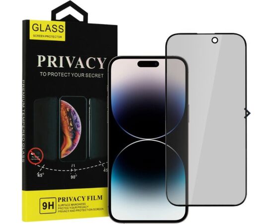 iLike Apple  IPHONE 14/13/13 Pro/16E Tempered Privacy Glass Black Ekrānu aizsardzība