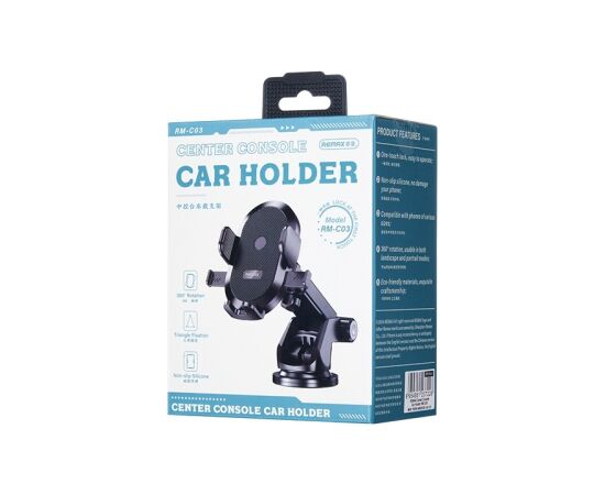 Car phone holder Remax RM-C03 (dashboard) black Telefonu Turētāji Auto Velo Moto