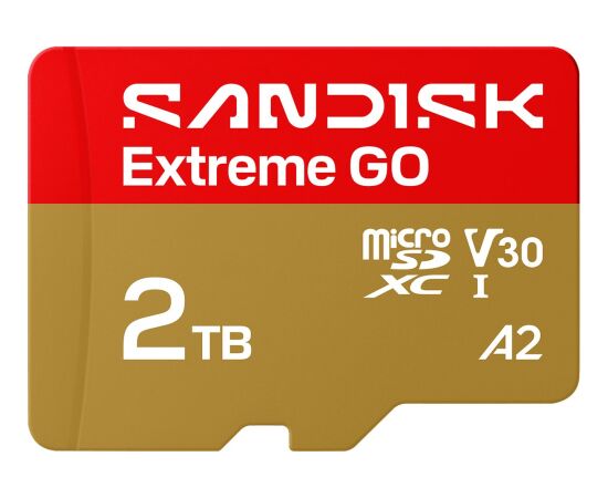 SanDisk Extreme Go 2 TB - A2 / Video Class V30 / UHS-I U1 - microSDHC UHS-I Новинки Компьютерная техника