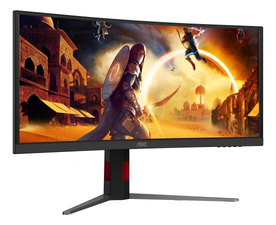 AOC CU34G4ZCA (86.4 cm (34 inches), black, WQHD, Fast-VA, curved, USB hub, 250Hz panel) Monitori