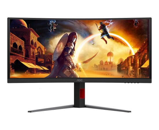 AOC CU34G4ZCA (86.4 cm (34 inches), black, WQHD, Fast-VA, curved, USB hub, 250Hz panel) Monitori