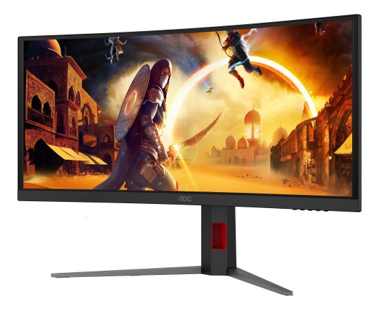 AOC CU34G4ZCA (86.4 cm (34 inches), black, WQHD, Fast-VA, curved, USB hub, 250Hz panel) Monitori