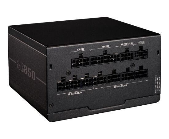 Cooler Master ELITE GOLD 850 (black, 1x 12-pin high power GPU, 3x PCIe, 850 watts) Datoru barošanas bloki