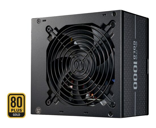 Cooler Master ELITE GOLD 1000 (black, 1x 12-pin high power GPU, 3x PCIe, 1000 watts) Datoru barošanas bloki